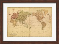 Map of the World, c.1800's (mercator projection) Fine Art Print