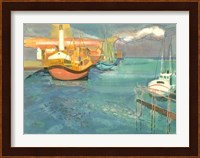 Boats in Harbor I Giclee