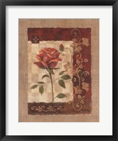 Burlap Tea Rose Fine Art Print