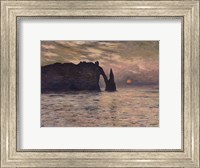 The Cliff, Etretat, Sunset, 1883 Fine Art Print