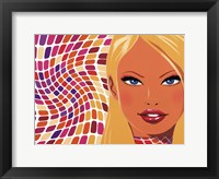 Retro Cubes Framed Print