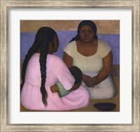 Two Women and a Child Fine Art Print