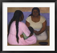 Two Women and a Child Fine Art Print