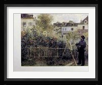 Monet Painting in his Garden at Argenteuil, c.1873 Fine Art Print