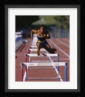 Goals - Runner Jumping Hurdles Fine Art Print