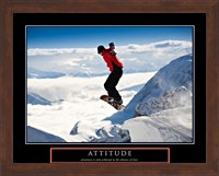 Attitude - Snow Boarder Fine Art Print