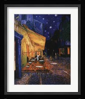 The Cafe Terrace on the Place du Forum, Arles, at Night, c.1888 Framed Print
