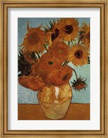 Sunflowers on Blue, c.1888 Fine Art Print