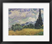 A Wheat Field with Cypresses, c.1889 Fine Art Print