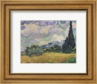 A Wheat Field with Cypresses, c.1889 Fine Art Print