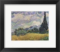 A Wheat Field with Cypresses, c.1889 Fine Art Print