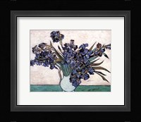 Irises in Vase, c.1890 Framed Print