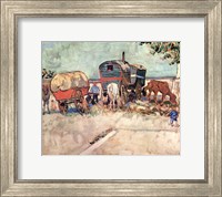Encampment of Gypsies with Caravans, near Arles, c.1888 Fine Art Print
