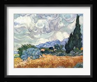 A Wheat Field with Cypresses, c.1889 Fine Art Print