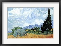 A Wheat Field with Cypresses, c.1889 Fine Art Print