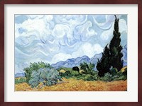 A Wheat Field with Cypresses, c.1889 Fine Art Print