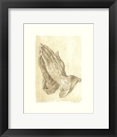 Praying Hands, c.1508 (sepia) Framed Print