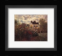 The Artist's Garden in Argenteuil (A Corner of the Garden with Dahlias), c.1873 Fine Art Print