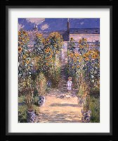 The Artist's Garden at Vetheuil with Boy, c.1880 Fine Art Print