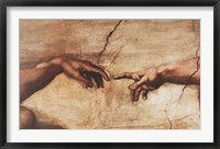 The Creation of Adam (detail) Framed Print