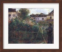 Monet Painting in his Garden at Argenteuil, c.1873 Fine Art Print