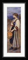 Girl with a Basket of Oranges Fine Art Print