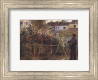 Monet Painting in the Garden at Argenteuil, 1873 Fine Art Print