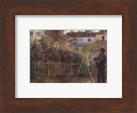 Monet Painting in the Garden at Argenteuil, 1873 Fine Art Print