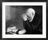 Grace Old Man Praying Framed Print