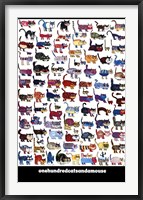 100 Cats and a Mouse Fine Art Print