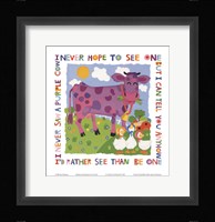 Purple Cow Framed Print