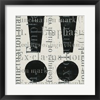 Punctuated Text I Framed Print