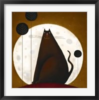 Cat and the Moon I Fine Art Print