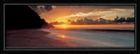 Sunset On Kalalau Beach, Hawaii Fine Art Print