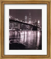 Night View Brooklyn Bridge and Skyline Fine Art Print