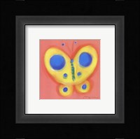 Butterfly On Pink Framed Print