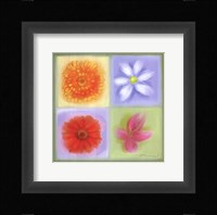 4 Flower Panel Framed Print