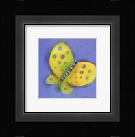 Butterfly On Light Blue Framed Print