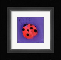 Ladybug On Blue Fine Art Print