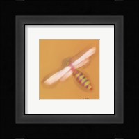 Dragonfly On Yellow Framed Print