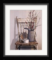 Watering Can On Chair Fine Art Print