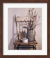 Watering Can On Chair Fine Art Print
