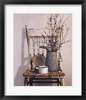Watering Can On Chair Fine Art Print