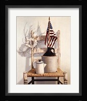 Chair With Jug And Flag Fine Art Print