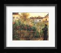 Monet Painting in his Garden at Argenteuil, c.1873 Fine Art Print