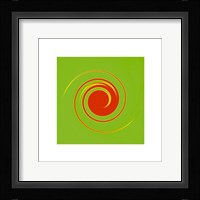 Whirl #5 (Red On Bright Green) Fine Art Print