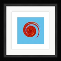 Whirl #3 (Red On Sky Blue) Fine Art Print