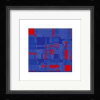 Boogie #3 (Red On Blue) Fine Art Print