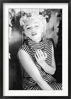 Marilyn Monroe - striped dress Fine Art Print