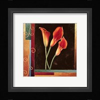 Orange Callas Framed Print